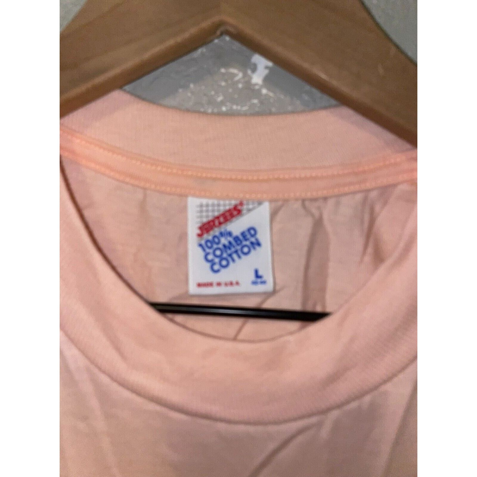 Jerzees Vintage Connecticut Wildflower Shirt Pink Test Print 90s Tee Size US L / EU 52-54 / 3 - 6 Thumbnail