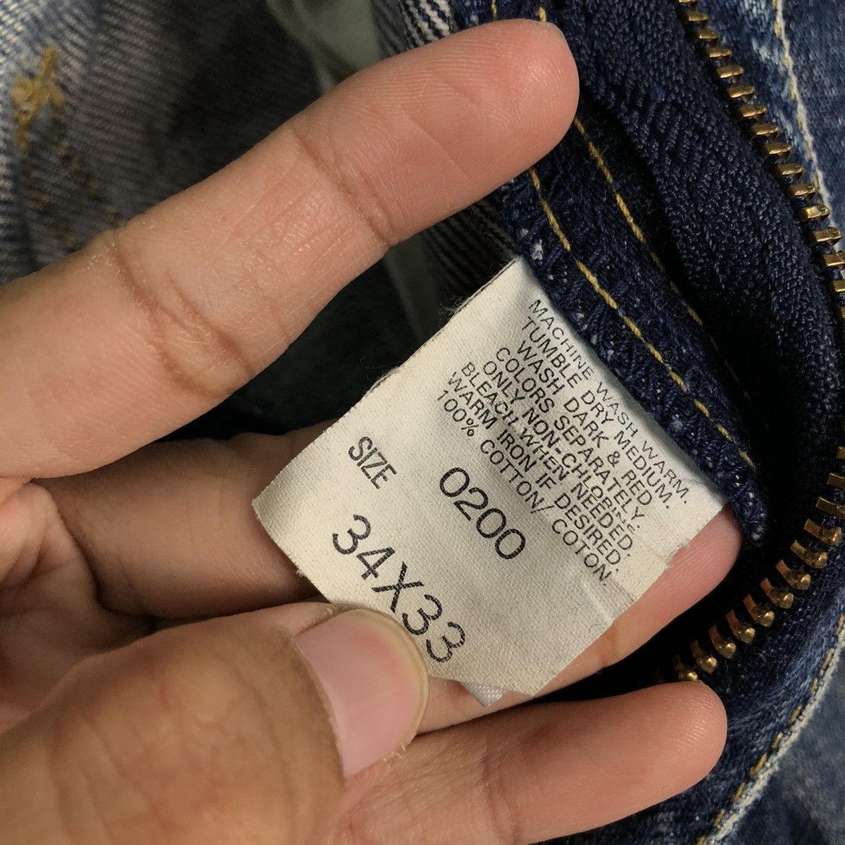 Japanese Brand 🔥Vintage Union Made Lee Raiders Denim Jeans Red Line Size US 34 / EU 50 - 17 Thumbnail
