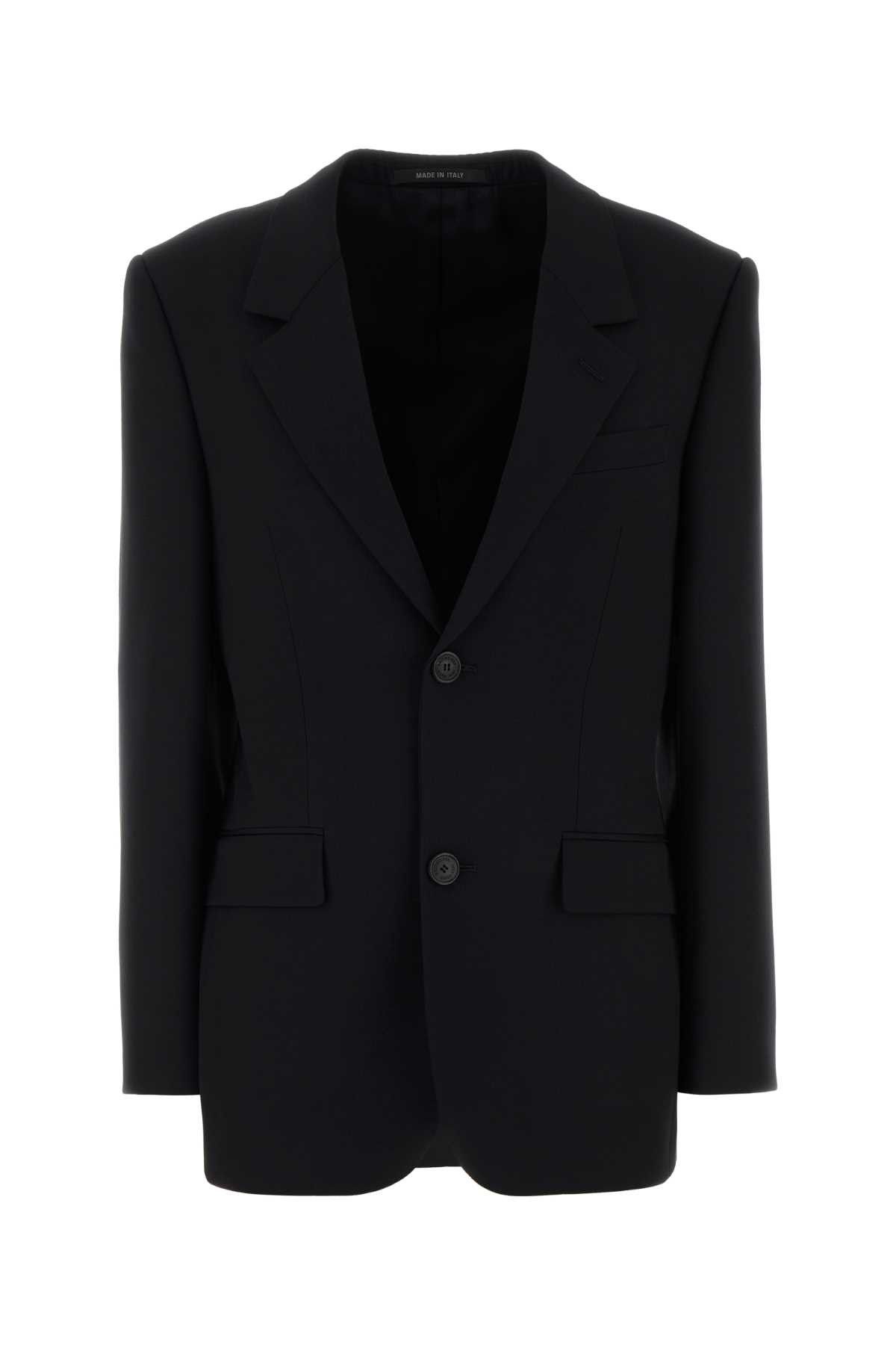 Balenciaga Black Wool Blazer Size S / US 4 / IT 40 - 1 Thumbnail