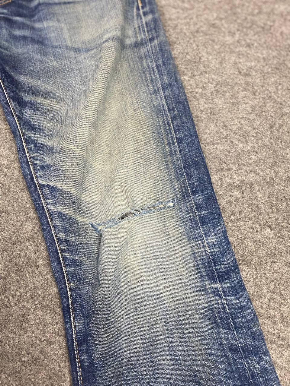 levis 527 bootcut flare distressed denim