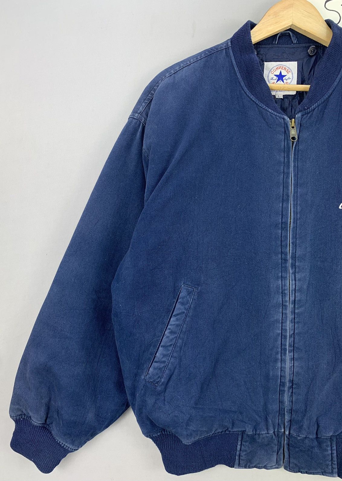Converse Vintage 90s Era Converse All Star Embroidered Bomber Jacket Size US L / EU 52-54 / 3 - 6 Thumbnail