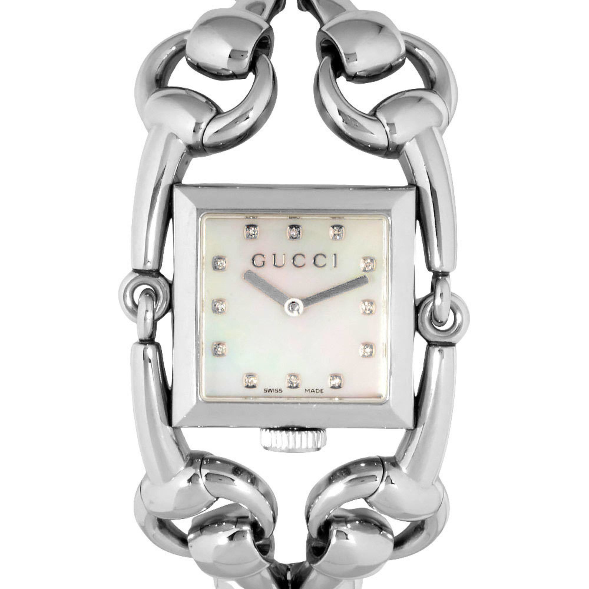 腕時計　GUCCI Gucci × Vintage Gucci Logo Sterling Silver Hinged Bangle REF