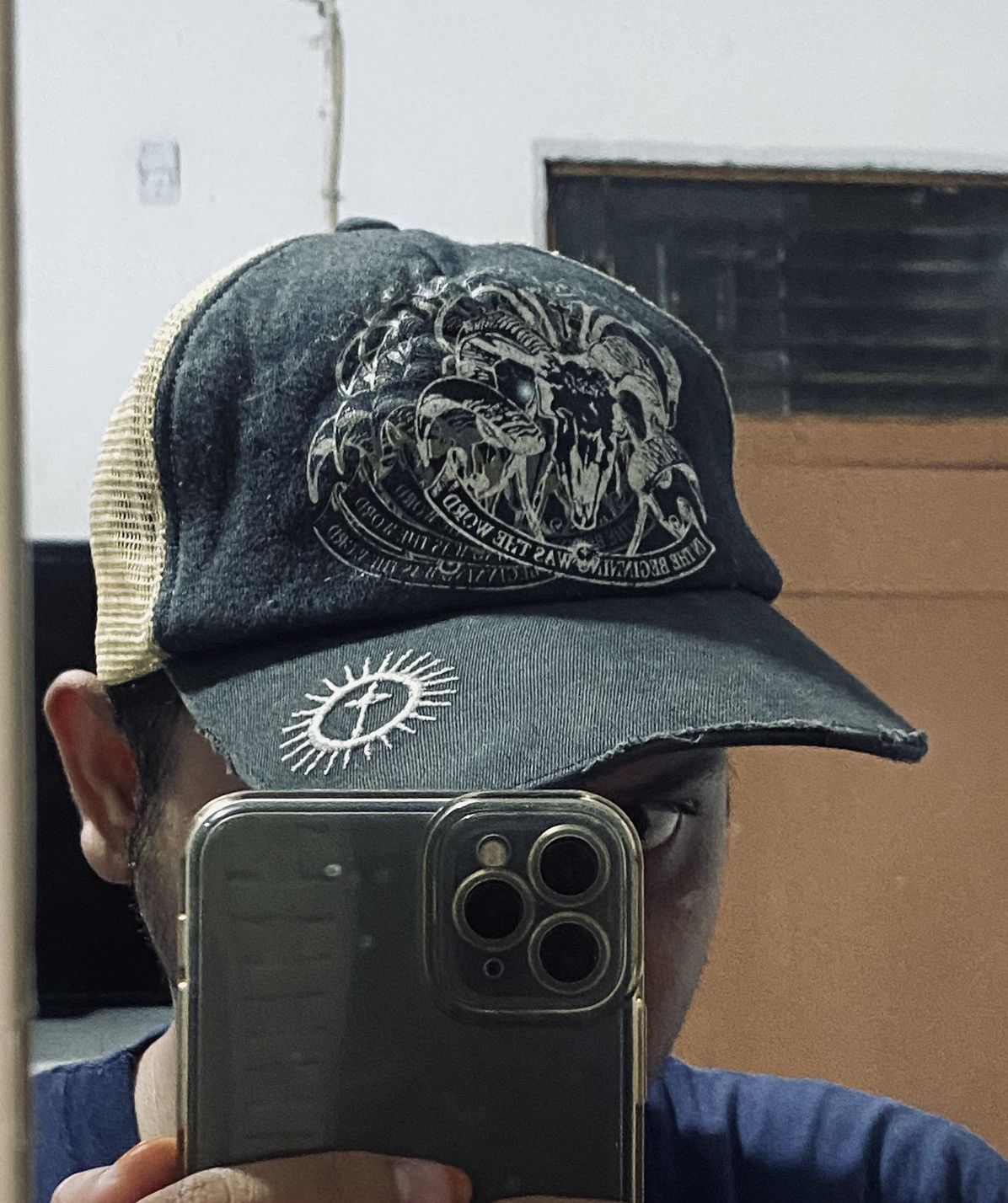 Japanese Brand Japanese goat poem truckerhat ifsixwasnine lgb Size ONE SIZE - 3 Thumbnail