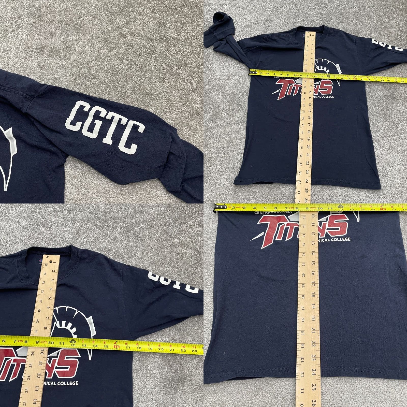 Champion VINTAGE Champion Graphic Basic Long Sleeve Shirt Mens Small Blue Crew Neck CGTC Titans Size US S / EU 44-46 / 1 - 8 Thumbnail