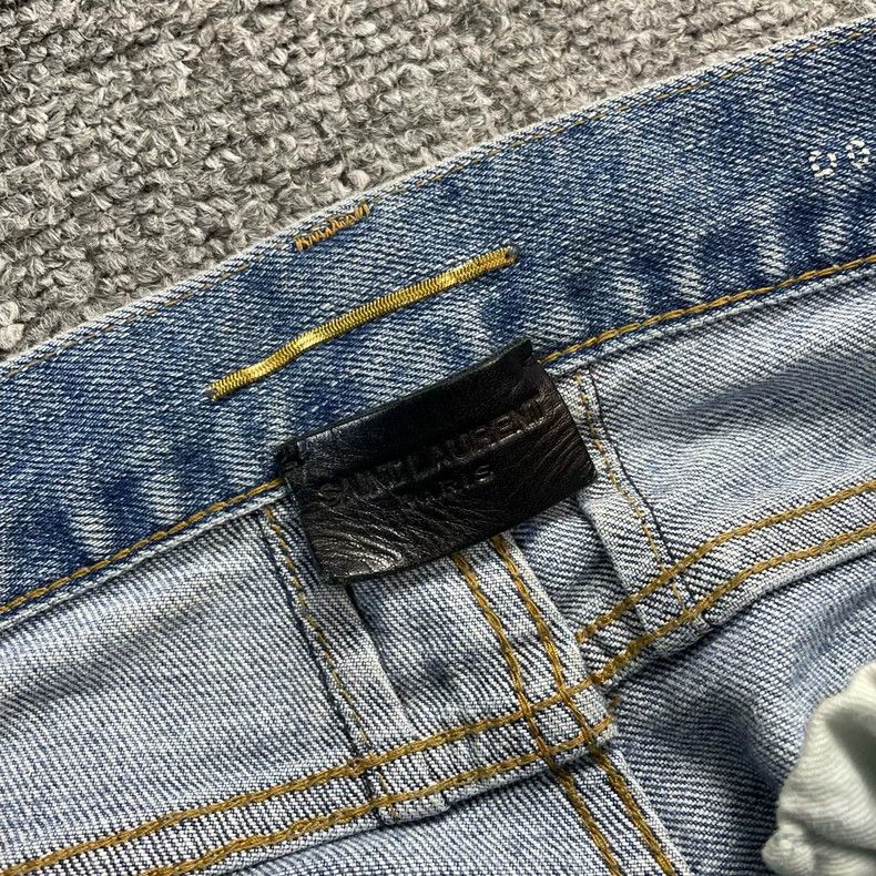 Saint Laurent Paris Saint Laurent Blue Sabotage Jeans 2504-Nextarrow Size US 27 - 4 Thumbnail