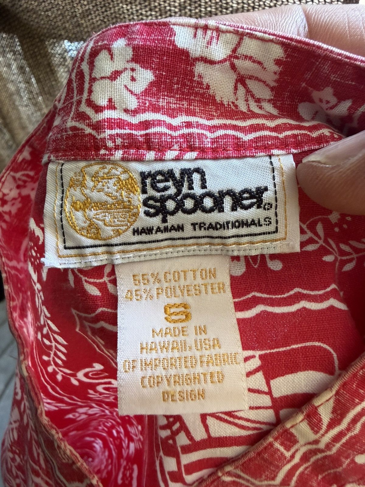 Reyn Spooner Reyn Spooner Tunic Women's S Hawaiian Blouse Red/White Size S / US 4 / IT 40 - 4 Thumbnail