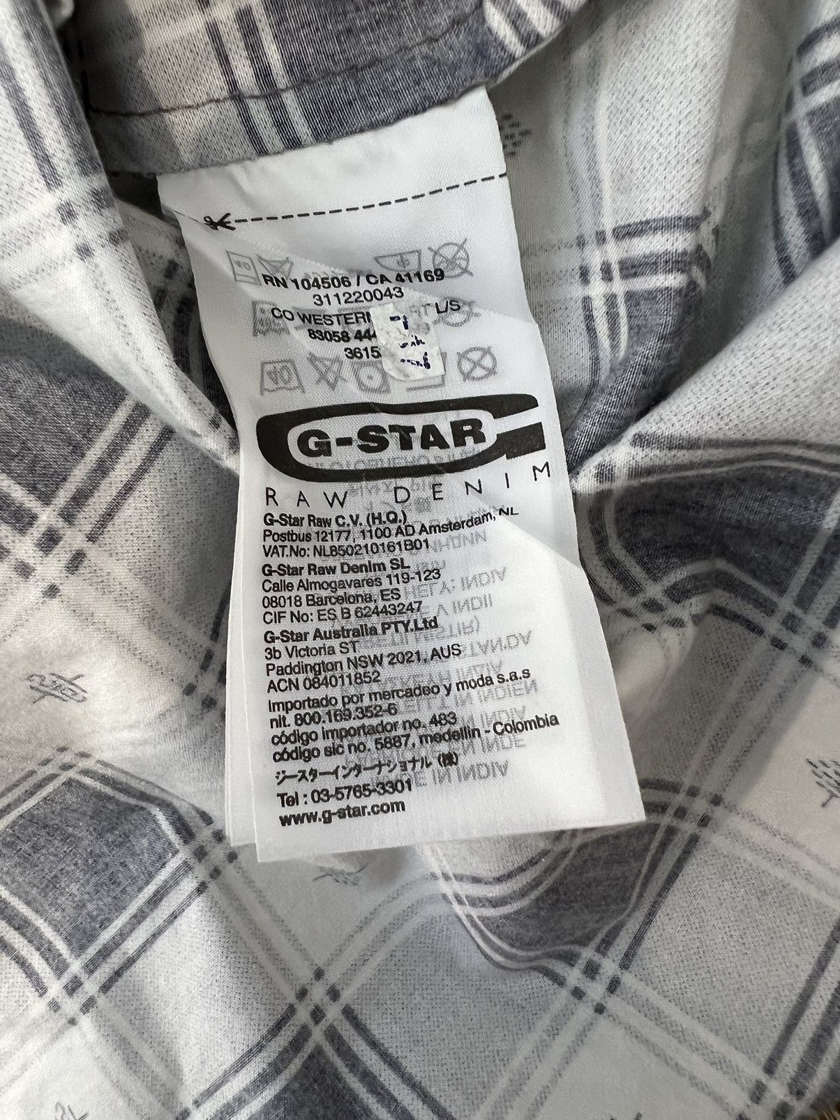 G-Star G star raw checkerboard longsleeve button up pattern Size US M / EU 48-50 / 2 - 3 Thumbnail