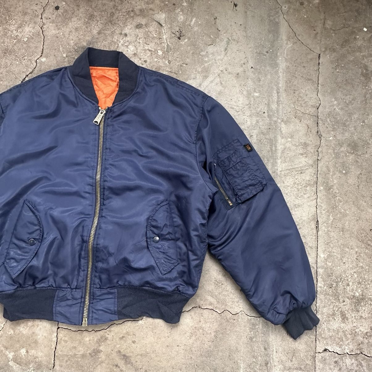 Vintage Vintage MA-1 Y2K Blue Militari Flyght Bomber USA Jacket Size US L / EU 52-54 / 3 - 2 Thumbnail