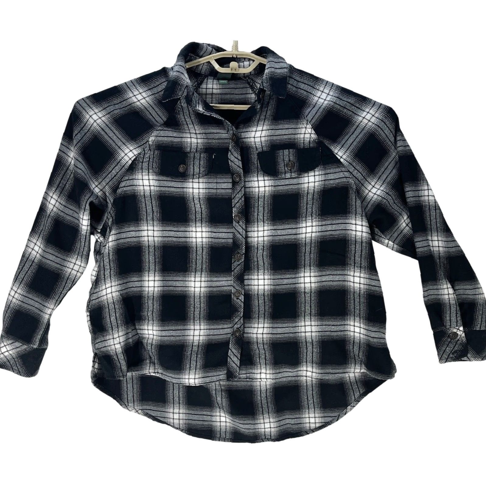 Vintage VINTAGE? Wild Fable Shirt Women S Black White Plaid Long Sleeve Button Up Preppy Size S / US 4 / IT 40 - 2 Thumbnail