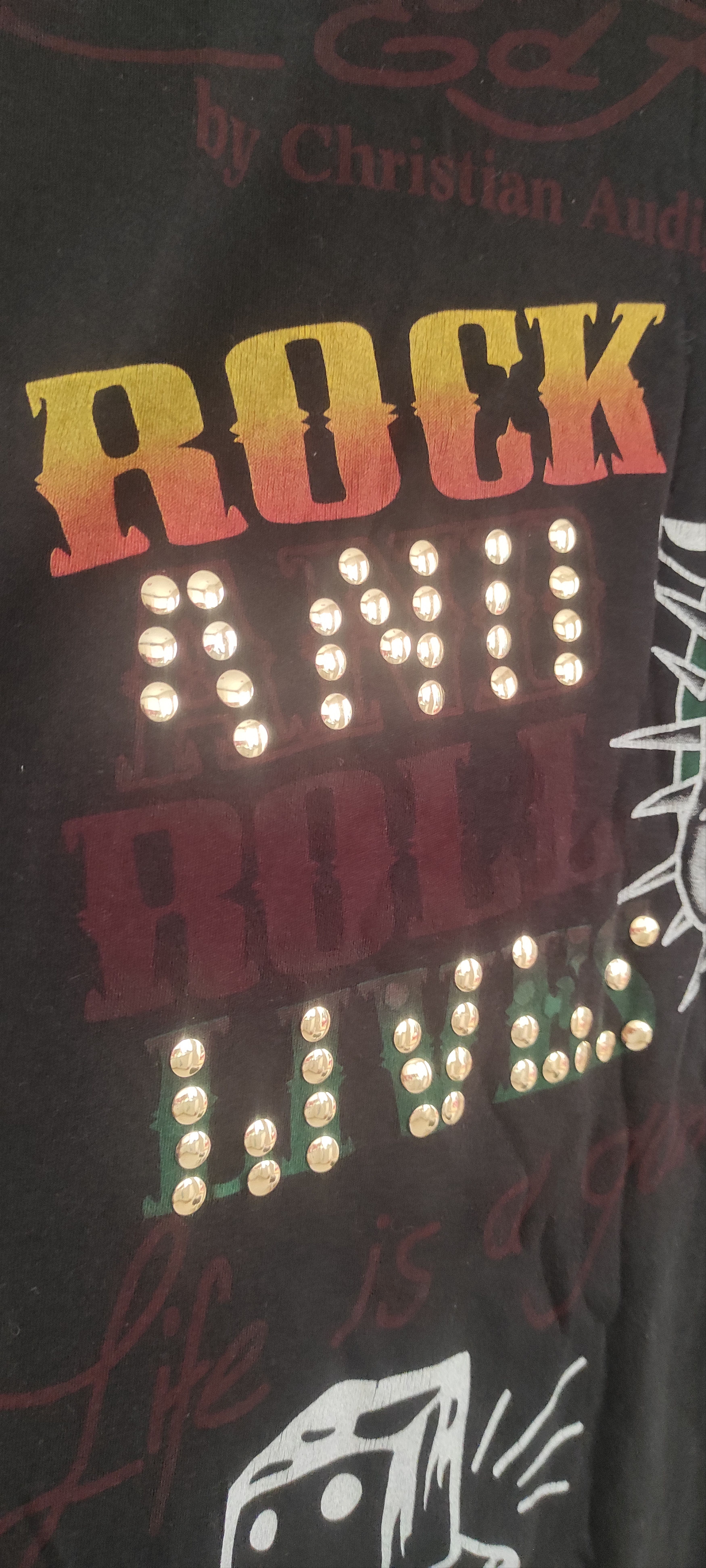 Christian Audigier Ed Hardy Christian Audigier Bulldog Rock and Roll T-Shirt Size US M / EU 48-50 / 2 - 13 Thumbnail