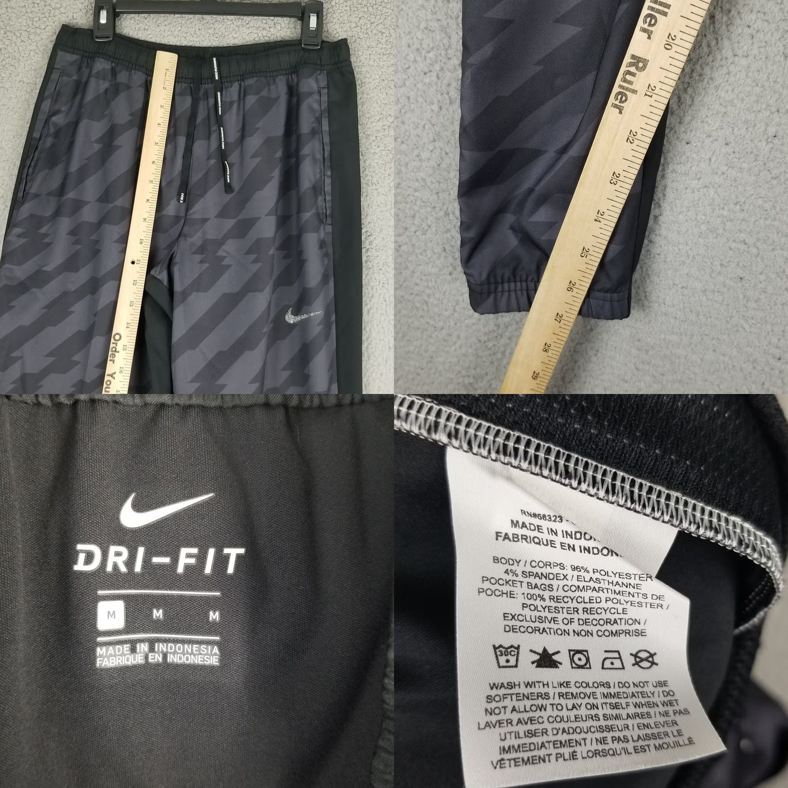 Nike Nike 1ST PROTO SAMPLE Running Pants Men M Anthracite Reflective Zip Pocket Swoosh NWOT Nike Elite Jogger activewear Modern Athletic Pants Mens Medium Size US 31 - 8 Thumbnail