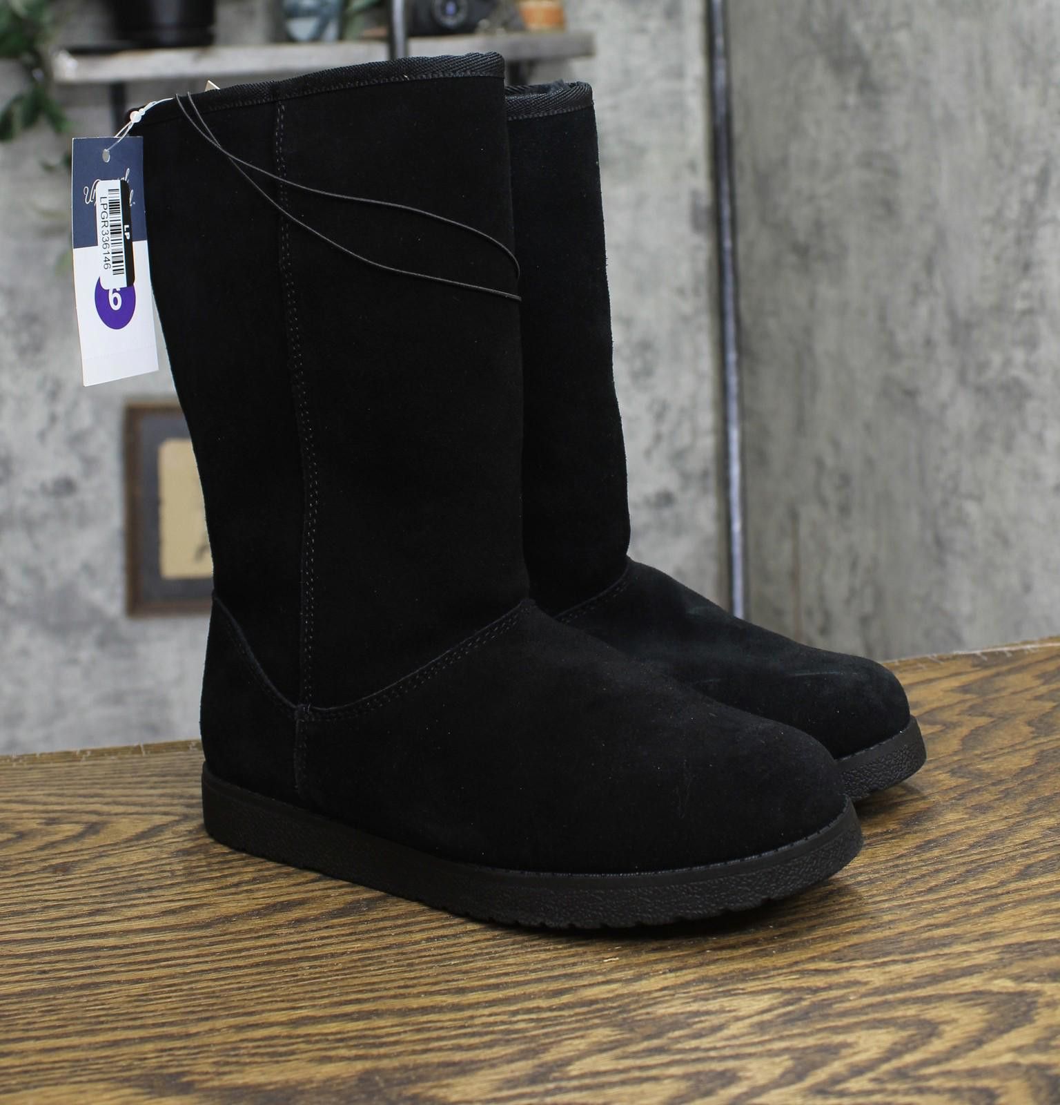 Other Universal Thread Shearling Winter Boots 91467407 Black 6m Size US 6 / IT 36 - 1 Thumbnail