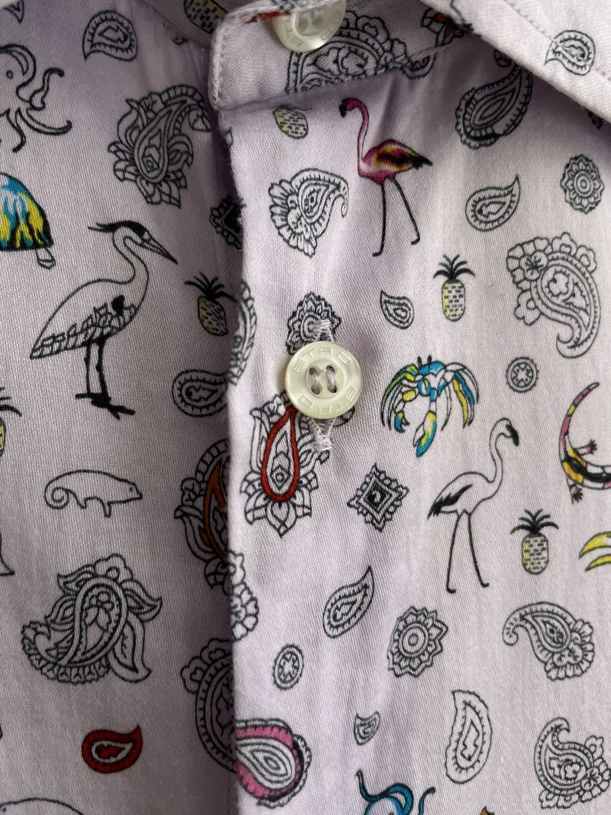 Etro Etro Milano Monogram animals print pink Shirt Size US XL / EU 56 / 4 - 5 Thumbnail