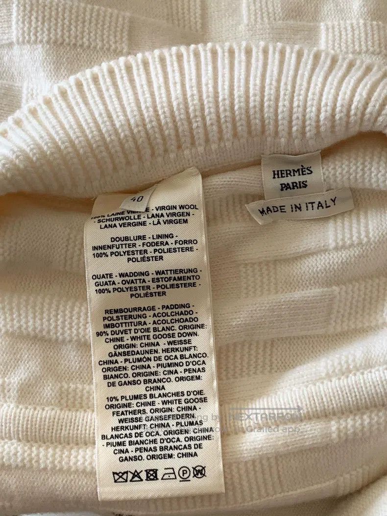 Hermes Hermes Women's reversible down/wool jacket, white Size S / US 4 / IT 40 - 3 Thumbnail