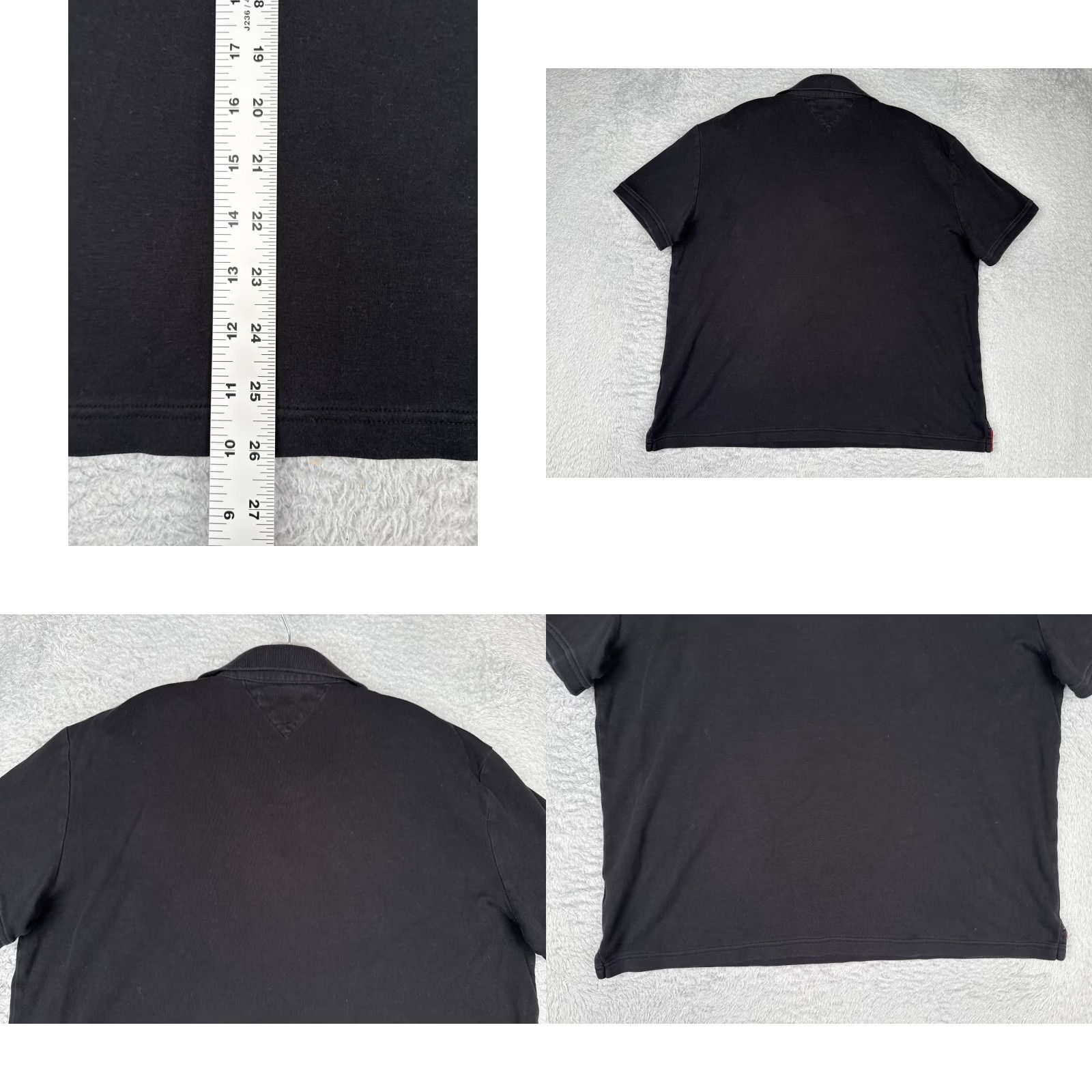 Tommy Hilfiger Tommy Hilfiger Polo Shirt Men Extra Large Black Slim Fit Short Sleeve Cotton Size US XL / EU 56 / 4 - 9 Thumbnail