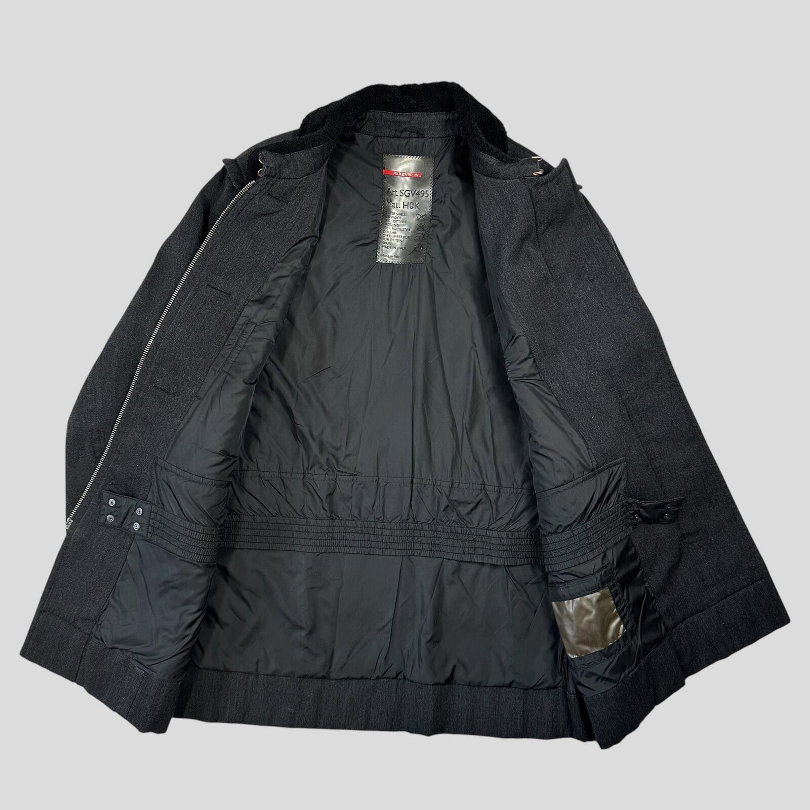 Prada Prada Sport 00’s Technical Wool Sherpa Collar Overcoat - L Size US L / EU 52-54 / 3 - 6 Thumbnail