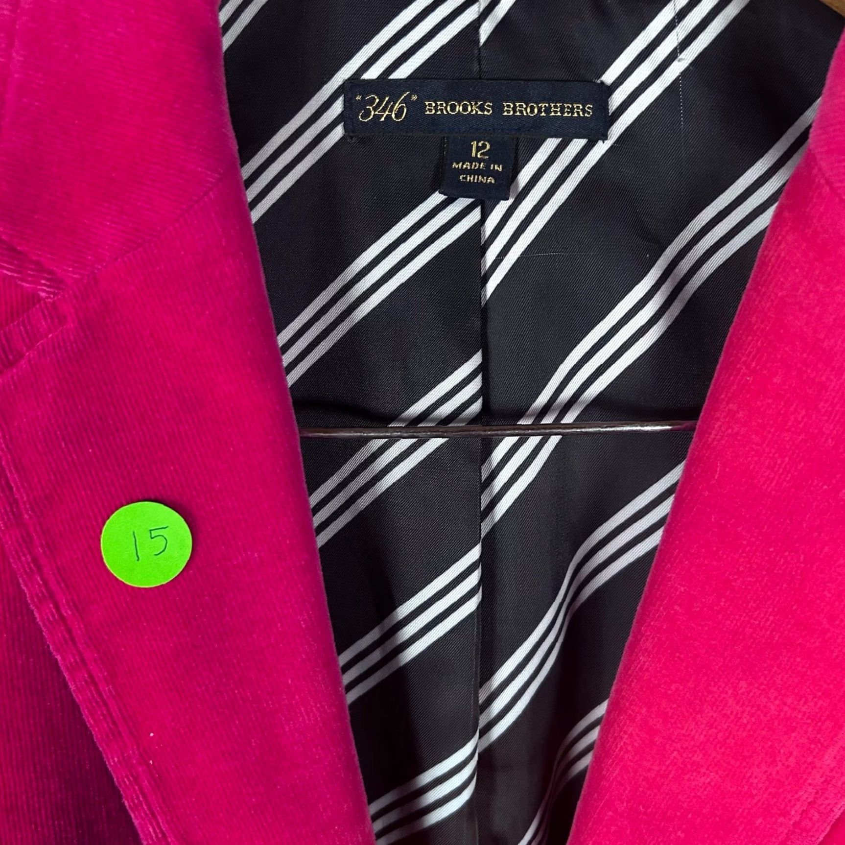 Brooks Brothers Brooks Brothers Blazer Pink Corduroy Jacket Womens 12 Cotton Spandex Notch Lapel 1-Button Single-Breasted Lined Creature? Size XL / US 12-14 / IT 48-50 - 2 Thumbnail