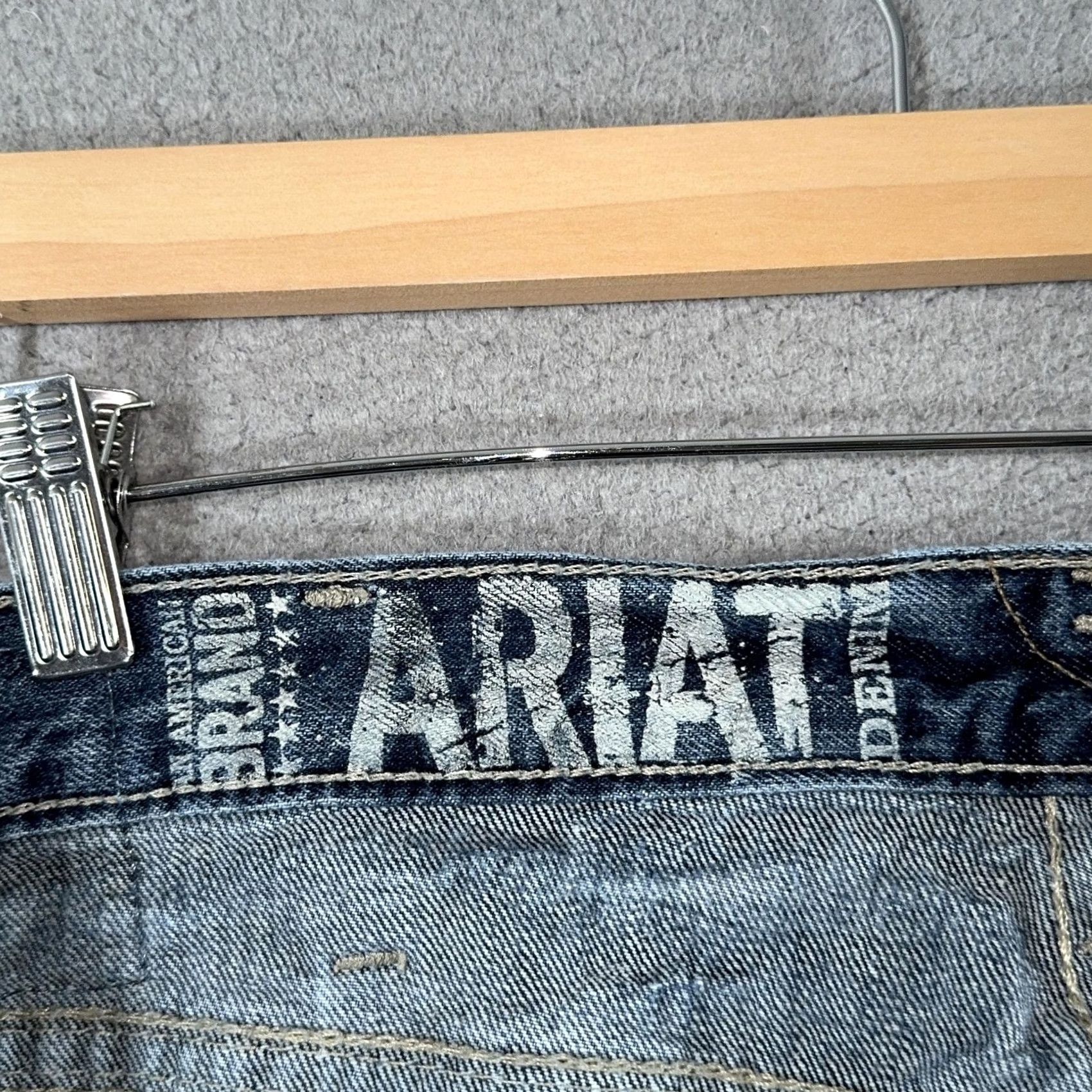 Ariat Ariat M5 Slim Gambler Jeans Mens 40x30 Denim Blue Embroidered Pockets Straight Stackable 40/30 Size US 40 / EU 56 - 3 Thumbnail