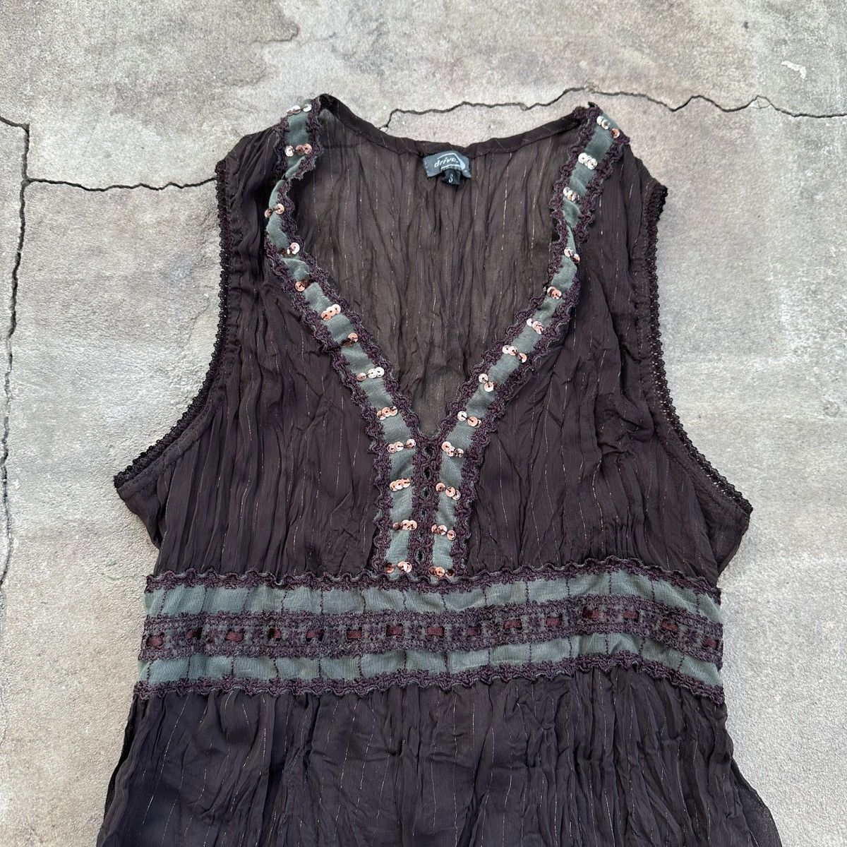 Japanese Brand × Vintage Vintage Y2K Driver Mesh Blouse Tank Top Size S / US 4 / IT 40 - 3 Thumbnail