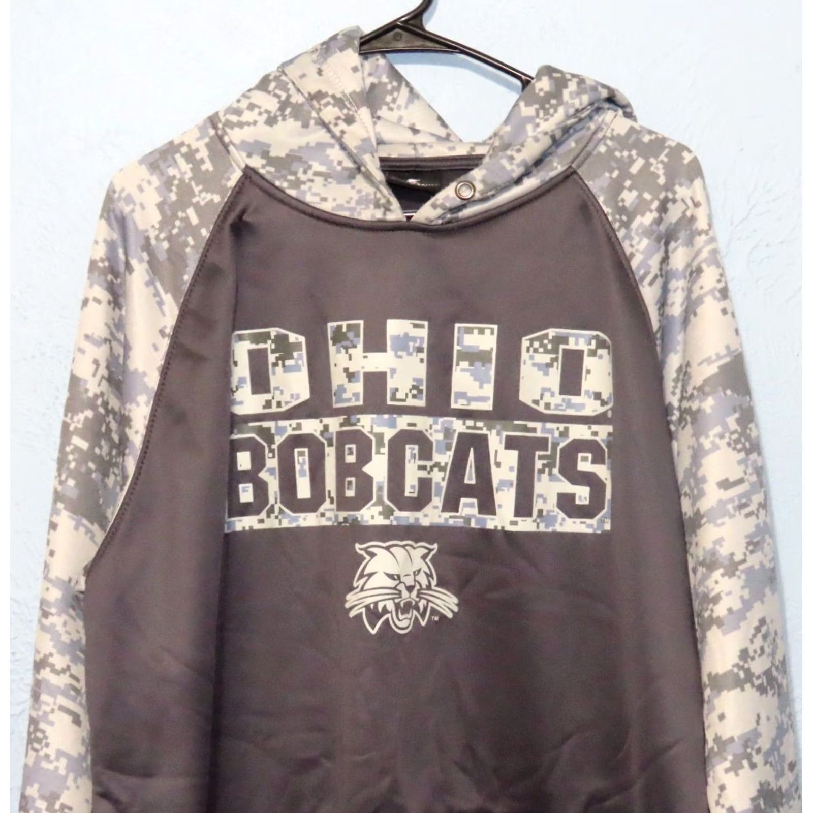 Vintage READ Colosseum Ohio University Bobcats Men's XL Gray Camo Hoodie Size US XL / EU 56 / 4 - 3 Thumbnail