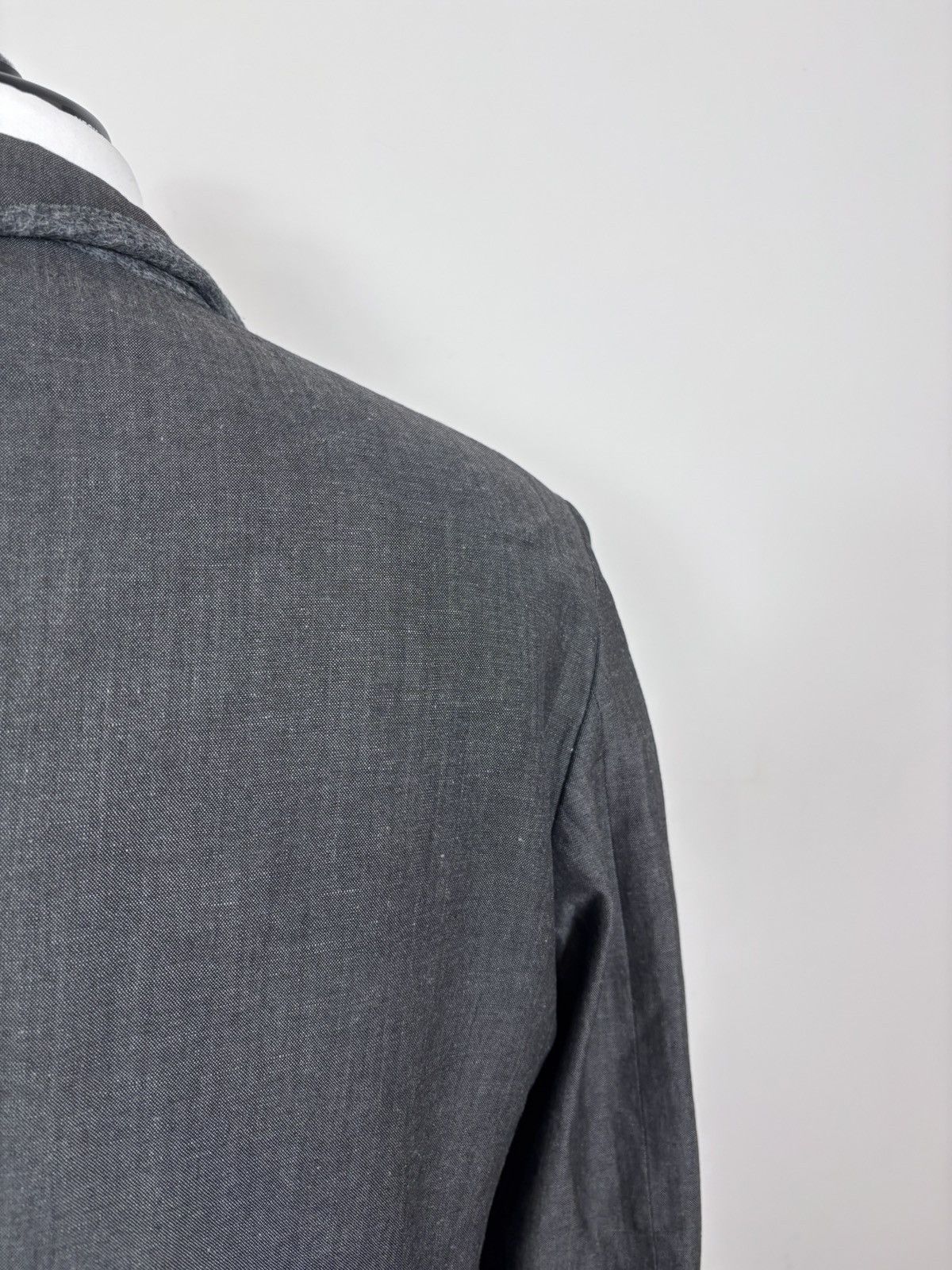 Dolce & Gabbana Dolce & Gabbana Men’s Vintage Grey Linen Wool Blazer Jacket Size 44R - 13 Thumbnail
