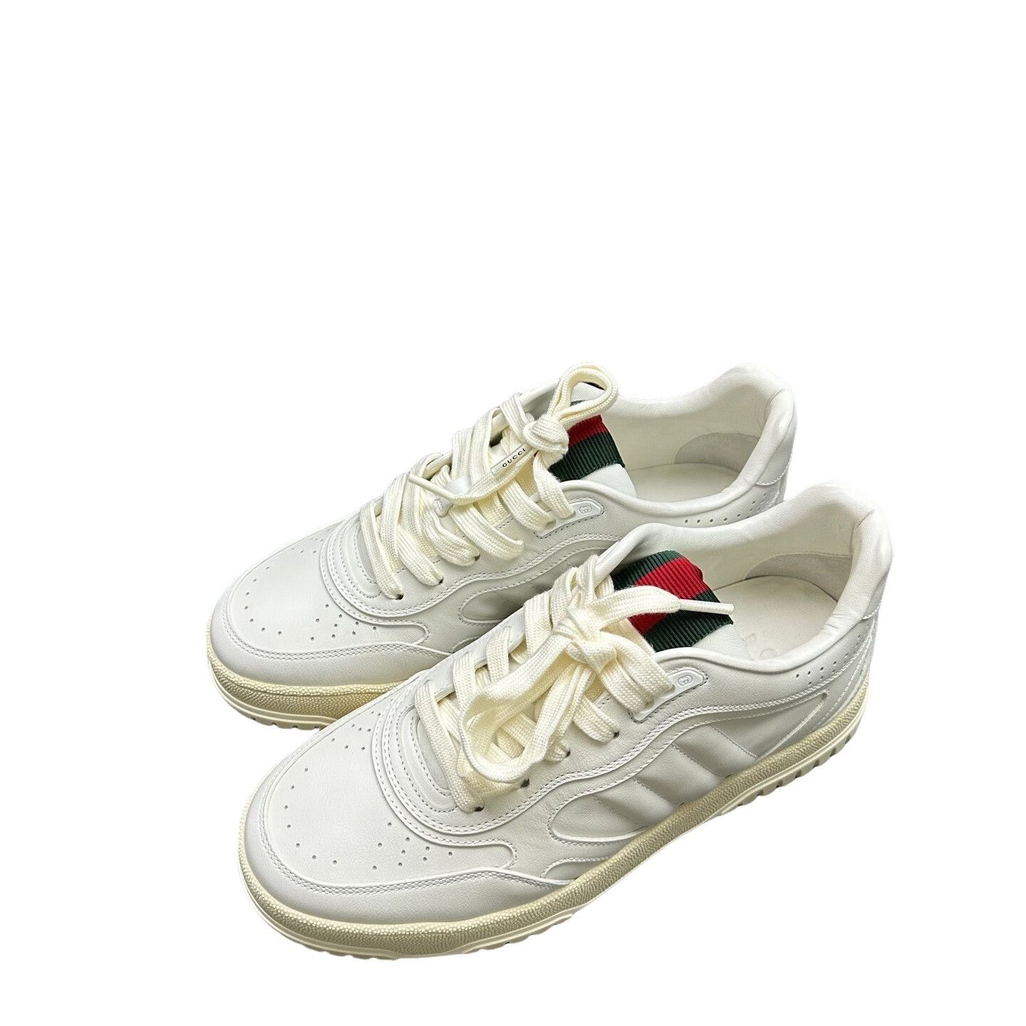 Gucci Gucci Re-Web Grained Leather Sneakers UK 6.5 Size US 7.5 / EU 40-41 - 1 Thumbnail