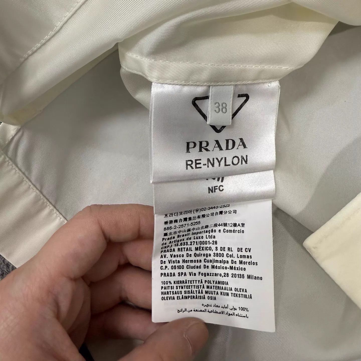 Prada Prada White Re-Nylon Short Sleeve Shirt 38 99 New Size XS / US 0-2 / IT 36-38 - 4 Thumbnail