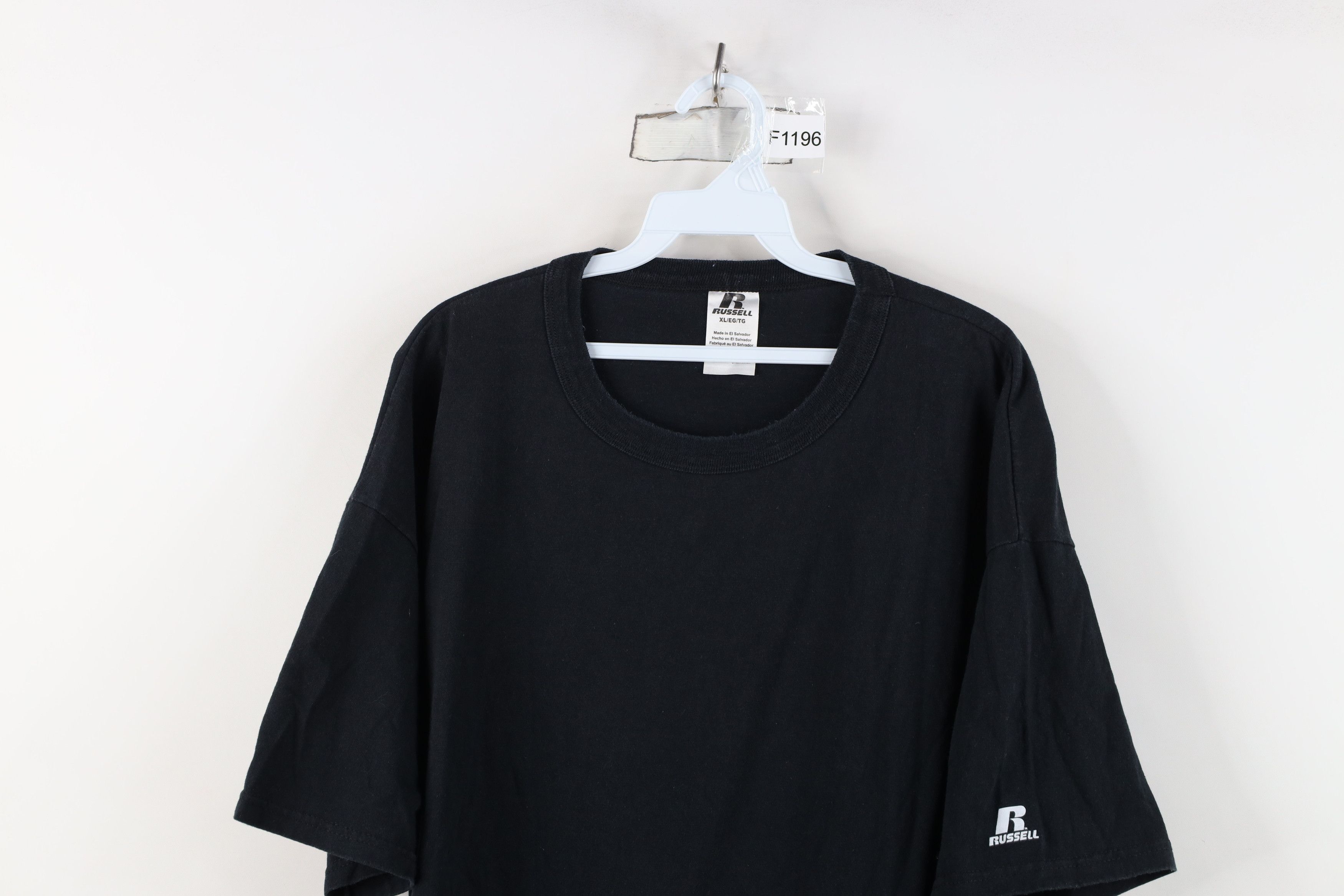 Russell Athletic Vintage Russell Athletic Short Sleeve T-Shirt Black Cotton Size US XL / EU 56 / 4 - 2 Thumbnail