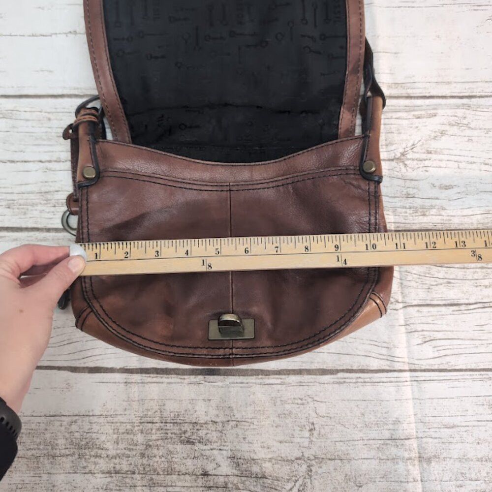 Fossil Authentic Fossil Leather Satchel Crossbody Saddle Bag Horse Size ONE SIZE - 6 Thumbnail