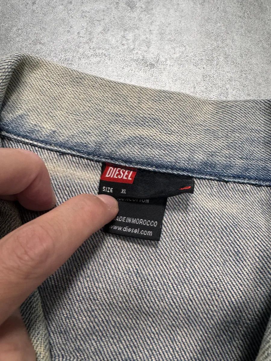 Designer × Diesel × Vintage 2000s Diesel Faded Blue Denim Jacket Size US M / EU 48-50 / 2 - 5 Thumbnail