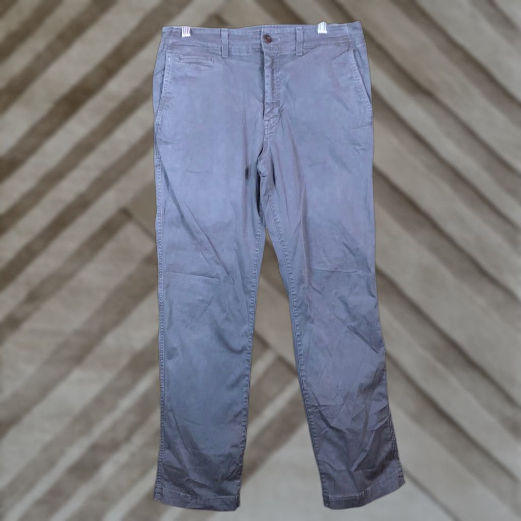 American Eagle Outfitters American Eagle Outfitters Mens Jeans Gray Denim Original Straight 33x32 Size US 33 - 1 Thumbnail