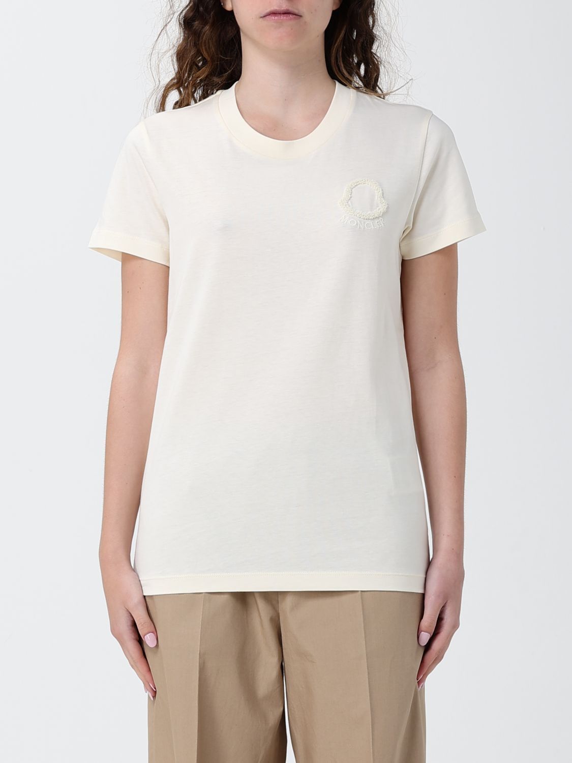 Moncler Moncler T-Shirt Woman White Size XS / US 0-2 / IT 36-38 - 1 Preview