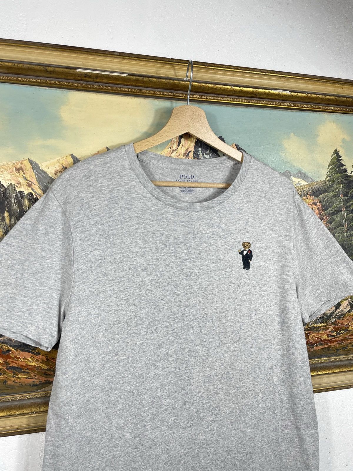 Polo Ralph Lauren × Ralph Lauren Polo Ralph Lauren grey t-shirt tee embroidery bear teddy Size US M / EU 48-50 / 2 - 5 Thumbnail