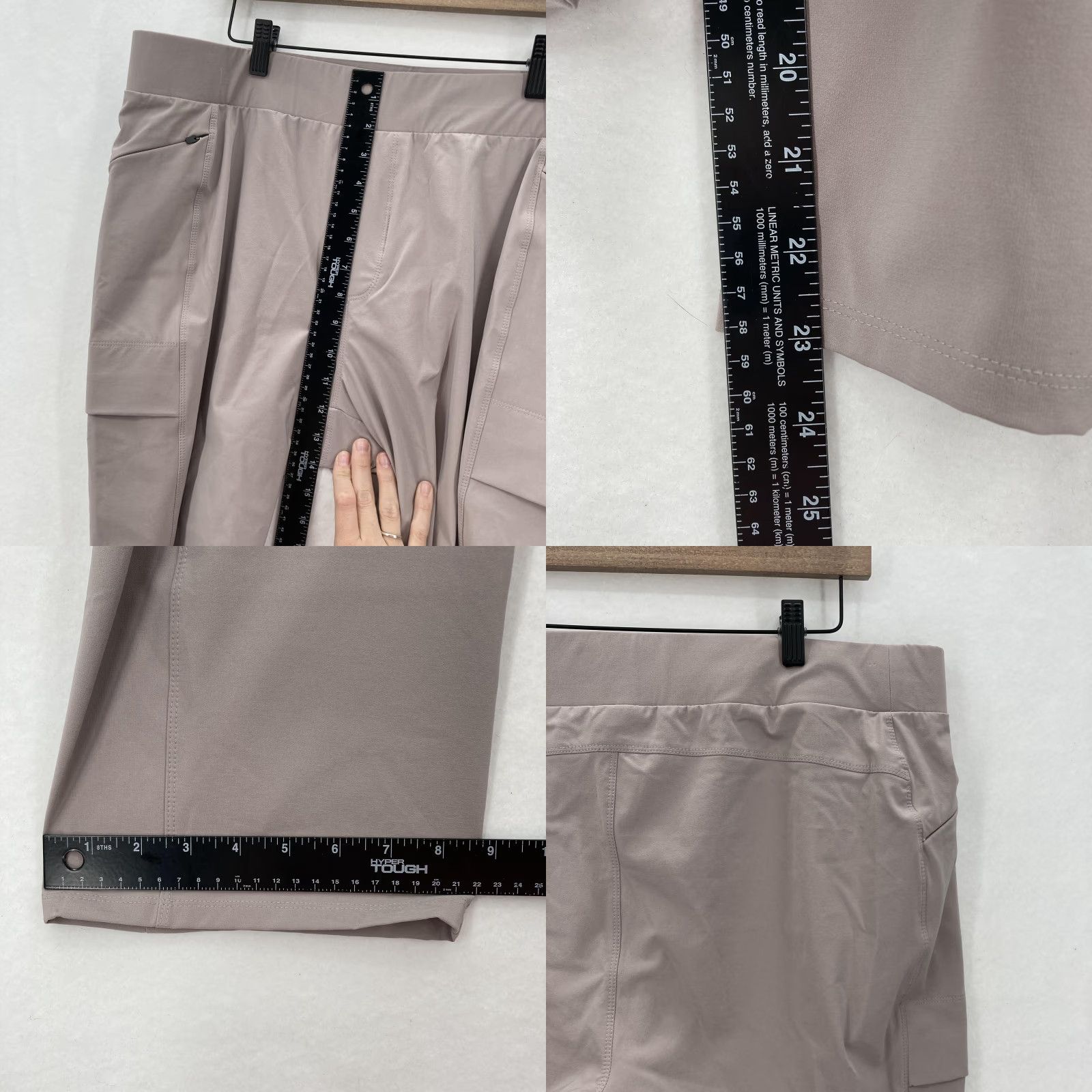 Eddie Bauer Eddie Bauer Travex Cropped Cargo Pants Womens 18 Taupe Gray Pull On Stretch Hiking Size 40" / US 18 - 8 Thumbnail