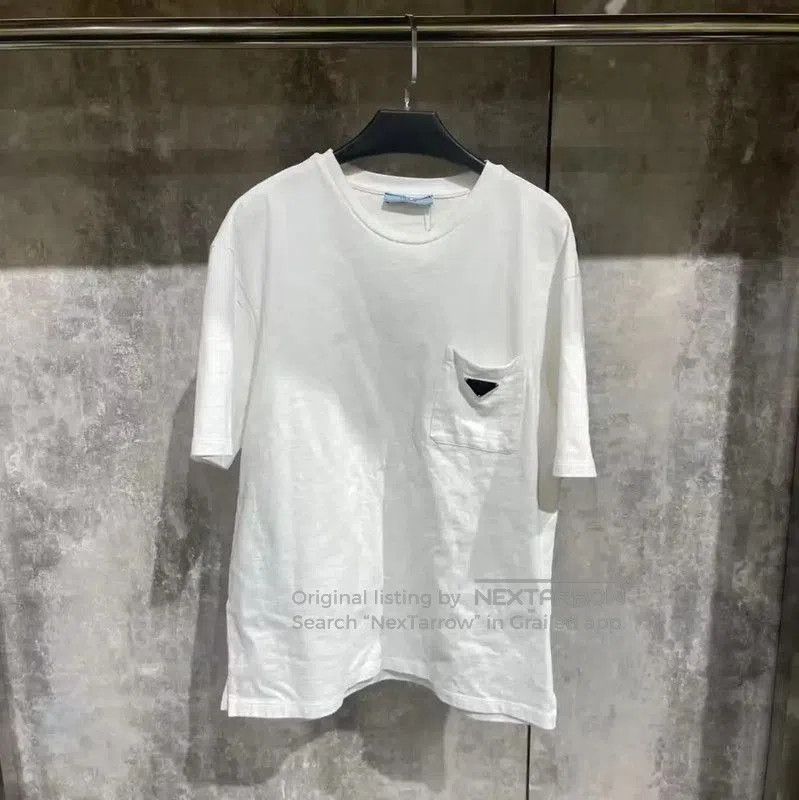 Prada Men's White Cotton T-Shirt.