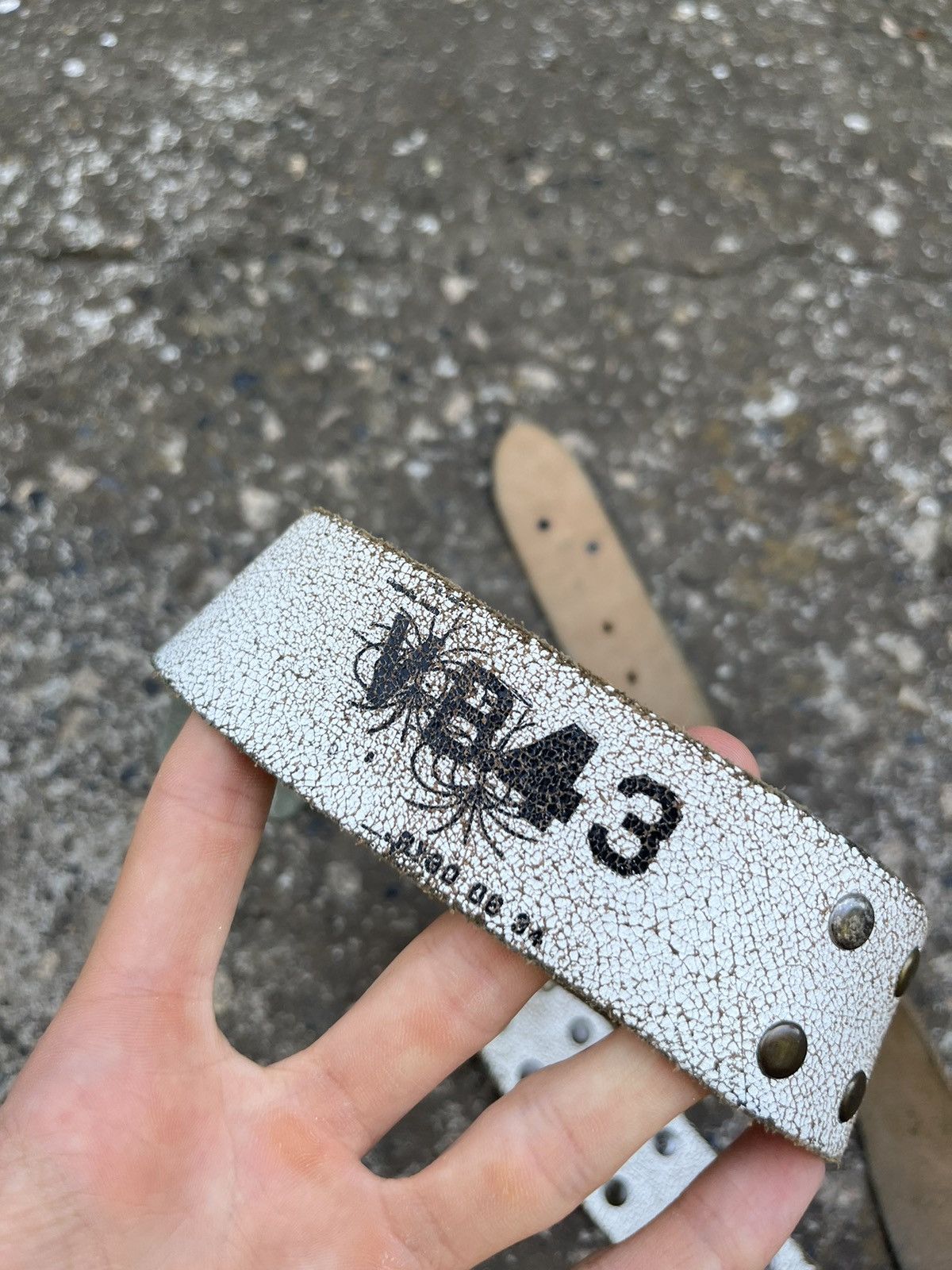 Other Vintage y2k Skull Belt Leather Metal Size ONE SIZE - 6 Thumbnail