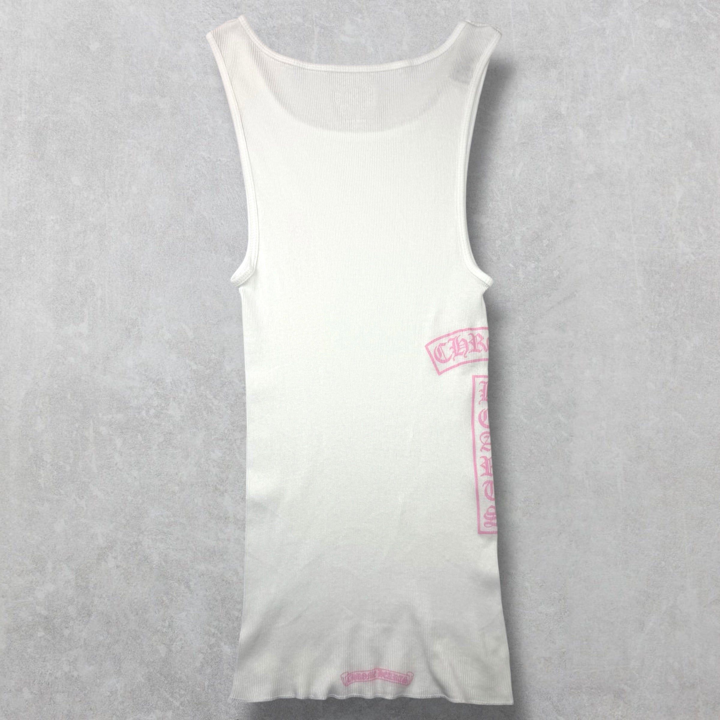 Chrome Hearts Chrome Hearts Pink T-Bar Ribbed Tank White M Size US M / EU 48-50 / 2 - 3 Thumbnail