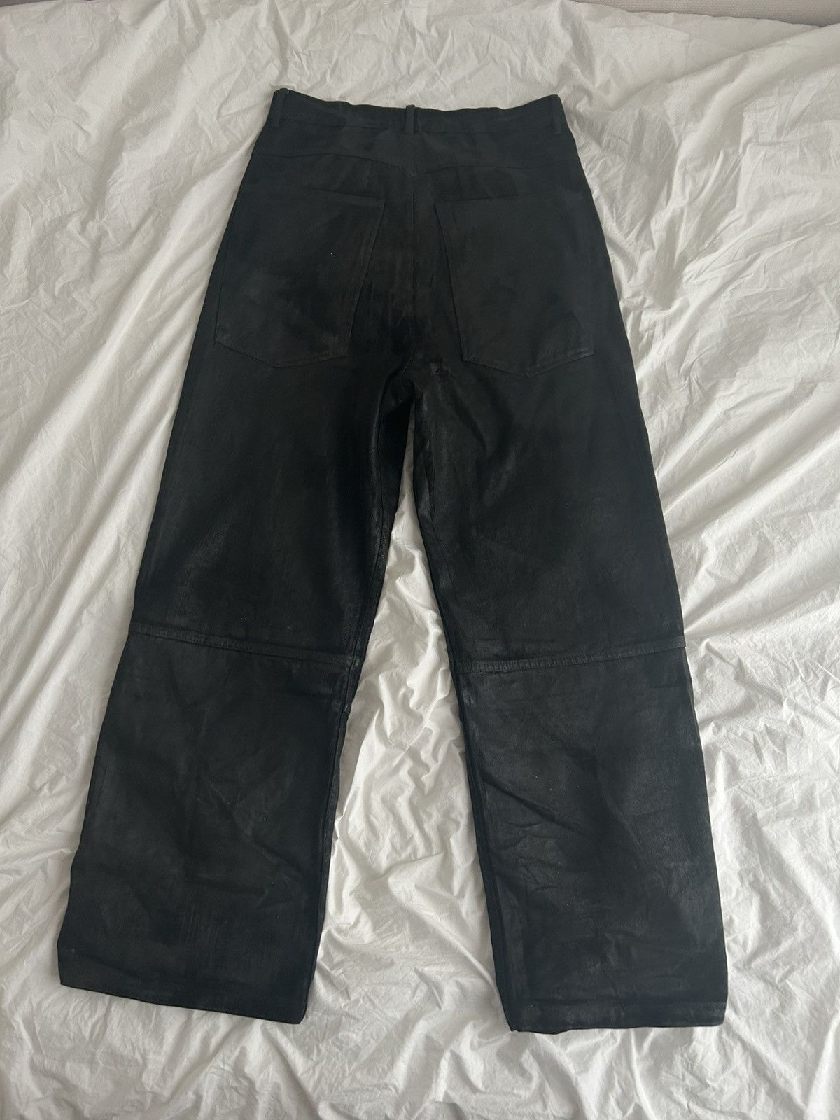 P.L.N. P.L.N LOW CROTCH OILSKIN DENIM Size US 31 - 5 Thumbnail