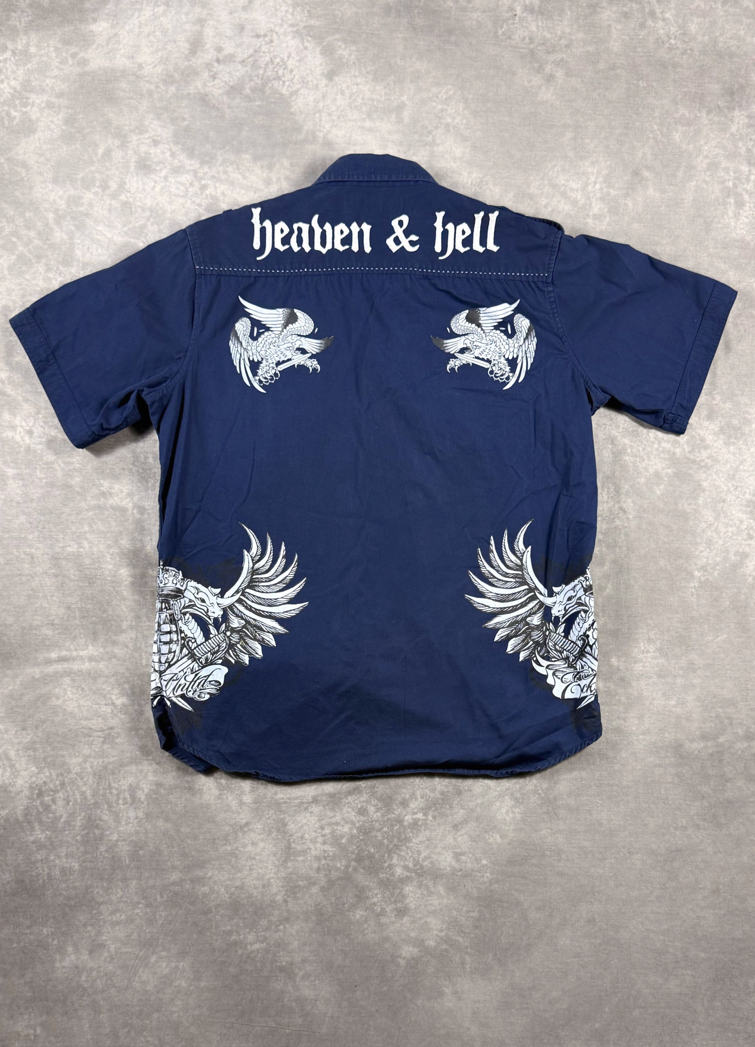 Ecko Unltd. Ecko Unltd Heaven & Hell XL Short Sleeve Shirt Vintage Y2K Size US XL / EU 56 / 4 - 2 Thumbnail