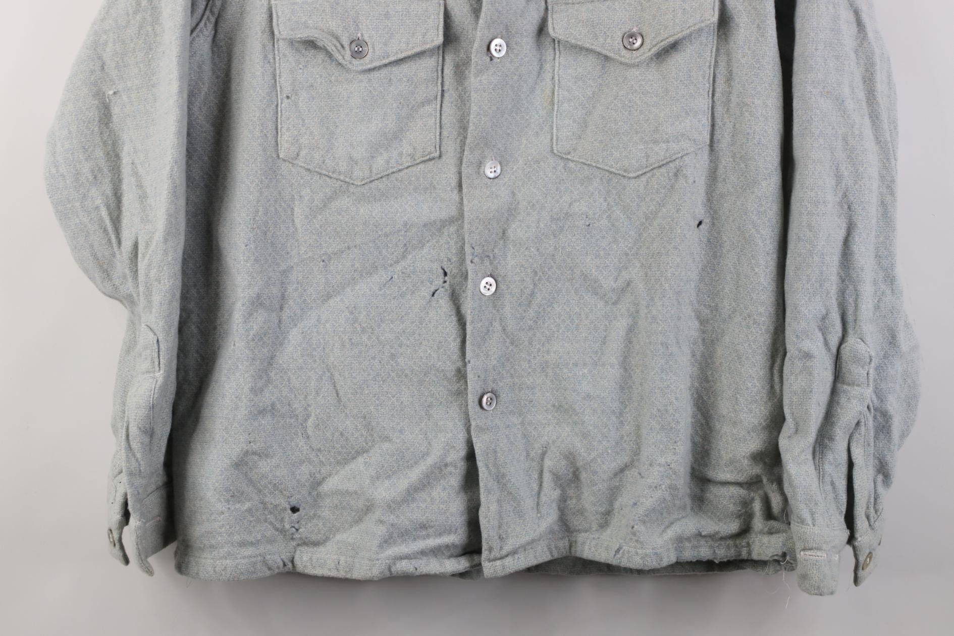 Vintage Vintage 50s 60s Pearl Button Wool Knit Button Shirt Blue USA Size US S / EU 44-46 / 1 - 3 Thumbnail