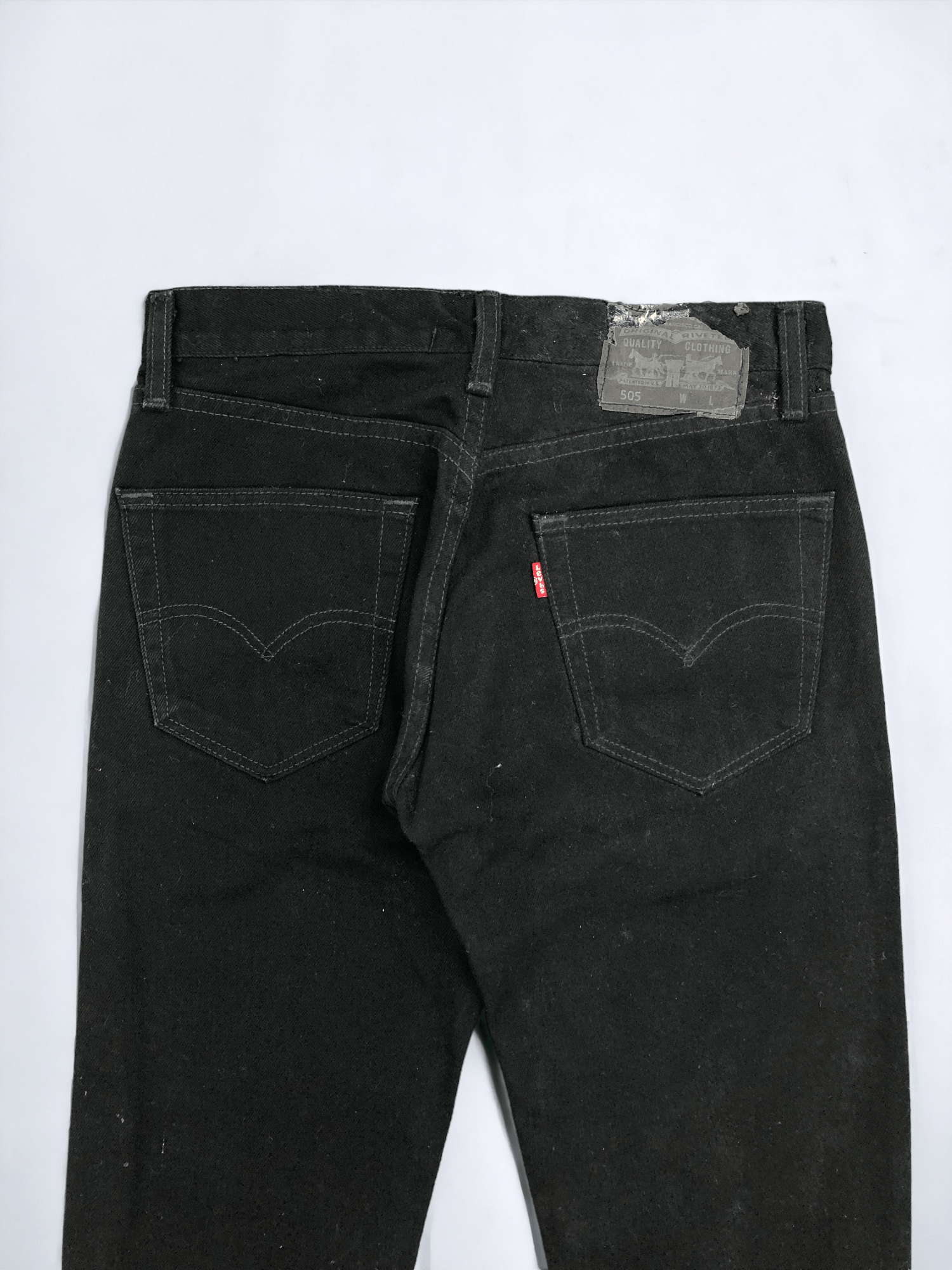 Levi's Vintage Levis 505 Full Black Jeans 28x29.5 S0018 Size US 28 / EU 44 - 4 Thumbnail