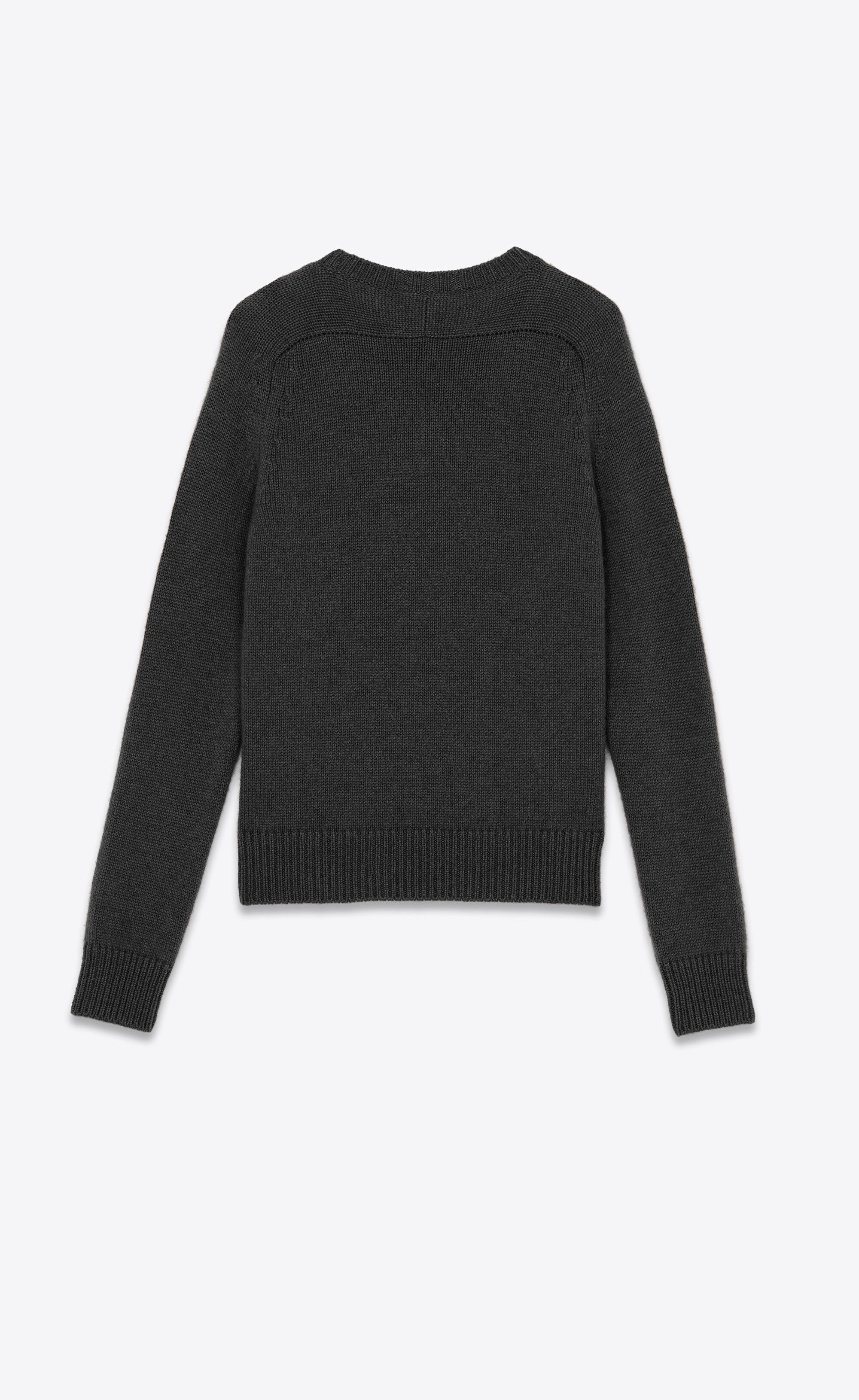 Saint Laurent Paris o1tr1nto0325 Wool Sweater in Black Size US S / EU 44-46 / 1 - 2 Thumbnail