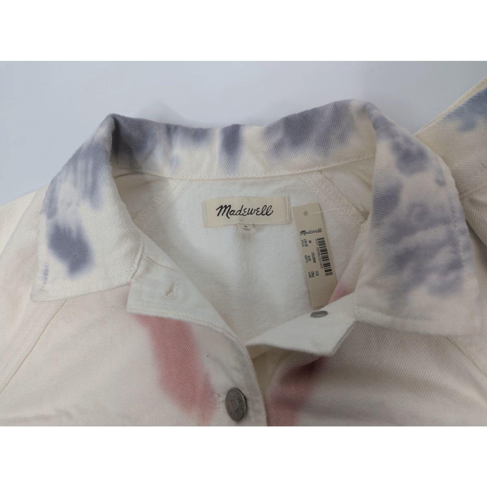 Madewell VINTAGE Madewell The Raglan Oversized Jean Jacket Sunrise Tiedye Edition Medium AI161 Size 32" / US 10 / IT 46 - 7 Thumbnail