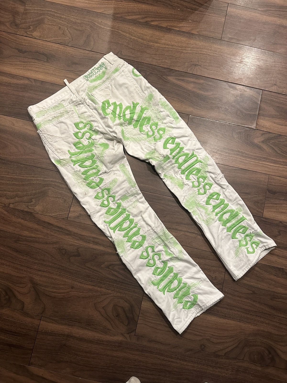 Endless × Vlone ENDLESS BORO DENIM WHITE/BLACK | Grailed