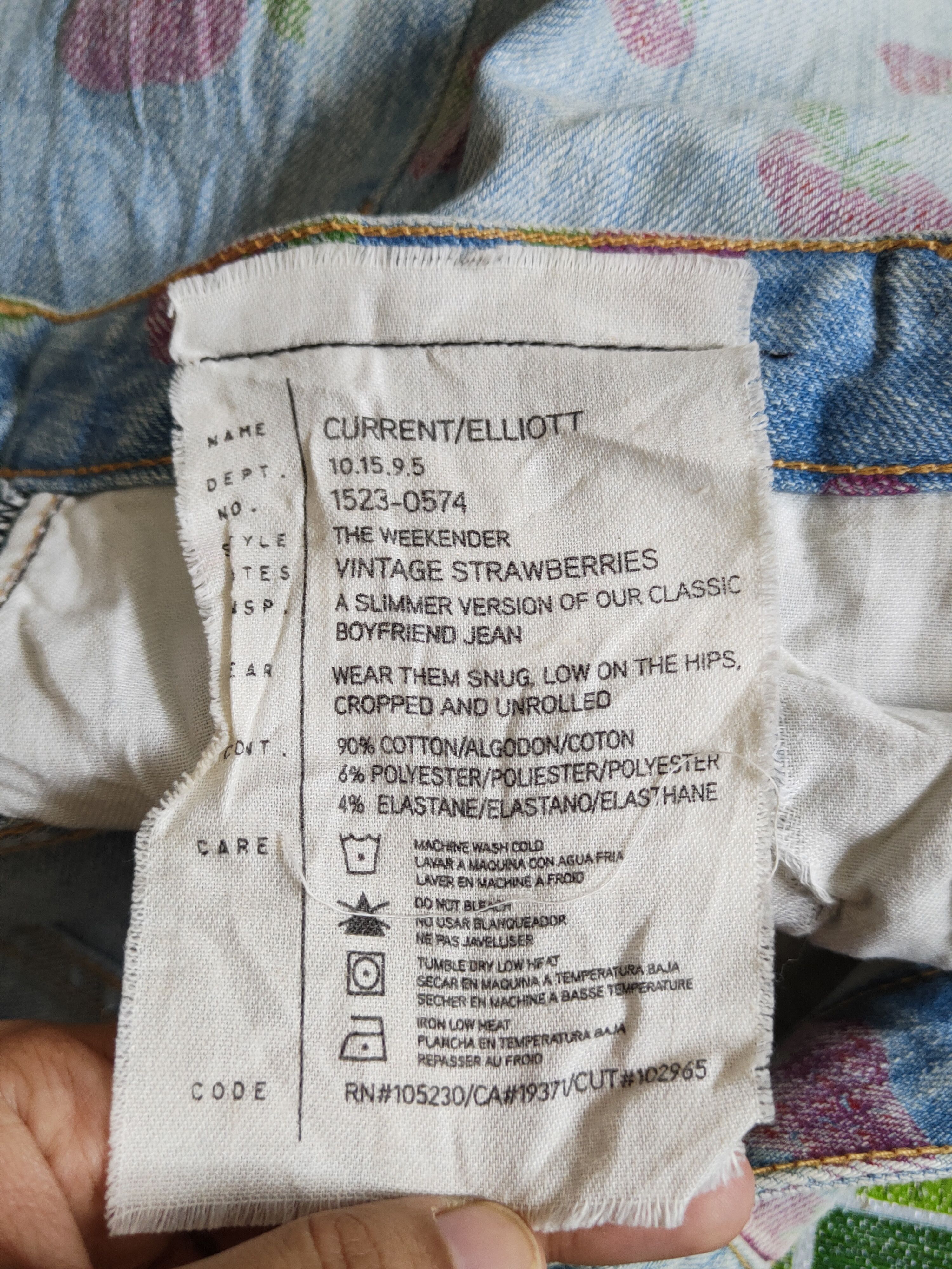 Current/Elliot Current Elliot strawberry faded Ripped Denim #S1537 Size 31" - 19 Thumbnail