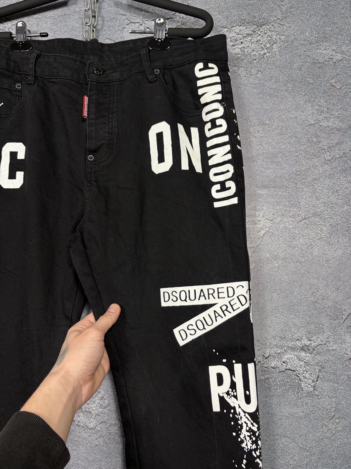 Dsquared2 Dsquared2 Icon Logo Graphic Print Black Denim Jeans Size 35 Size US 34 / EU 50 - 7 Thumbnail