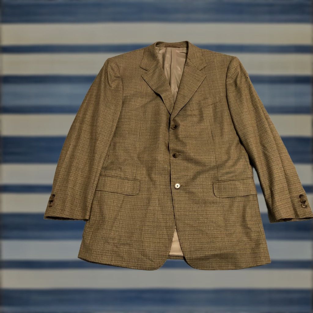 Ermenegildo Zegna Ermenegildo Zegna Blazer Wool Brown 42R Mens Blazer 42R Regular Wool Button Up jacket Coat Trofeo FLAWED Size 42R - 1 Thumbnail