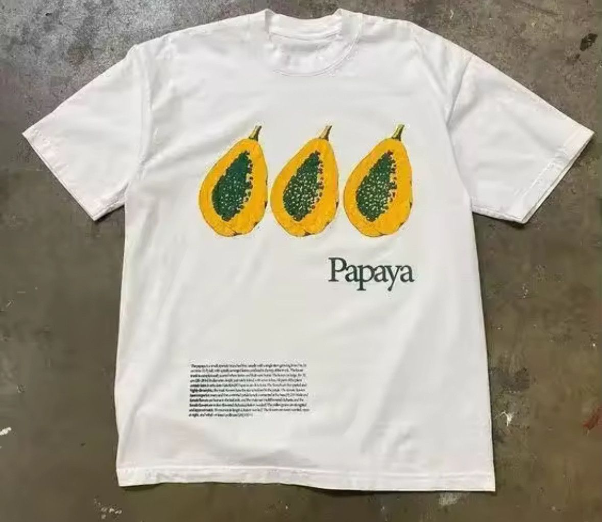 Japanese Brand Streetwear Papaya Fruit White T-Shirt Punk Graphic Tees Size US M / EU 48-50 / 2 - 1 Thumbnail