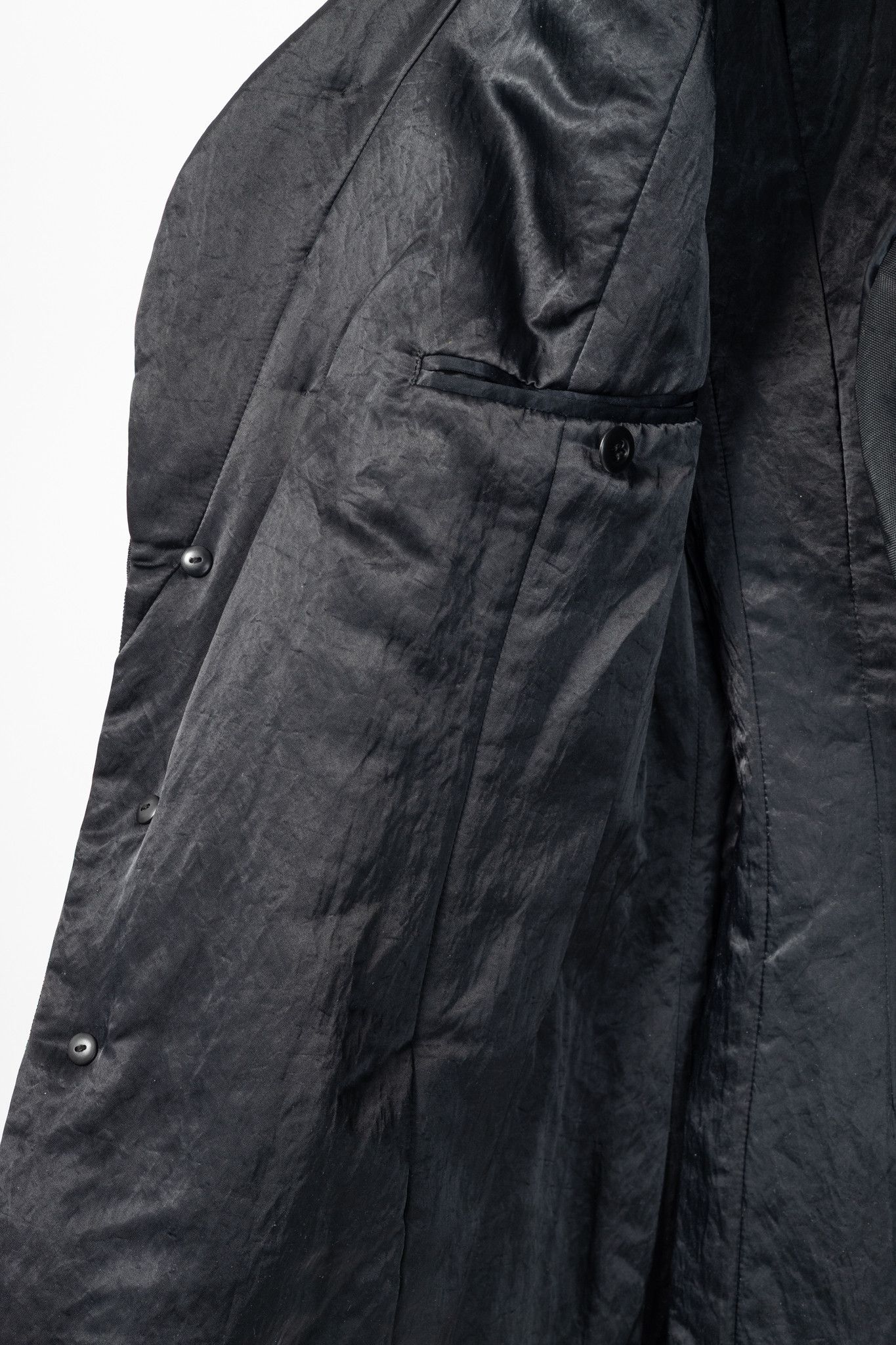 Issey Miyake Issey Miyake AW95 Black Twill & Satin Padded Blazer Size S / US 4 / IT 40 - 8 Thumbnail
