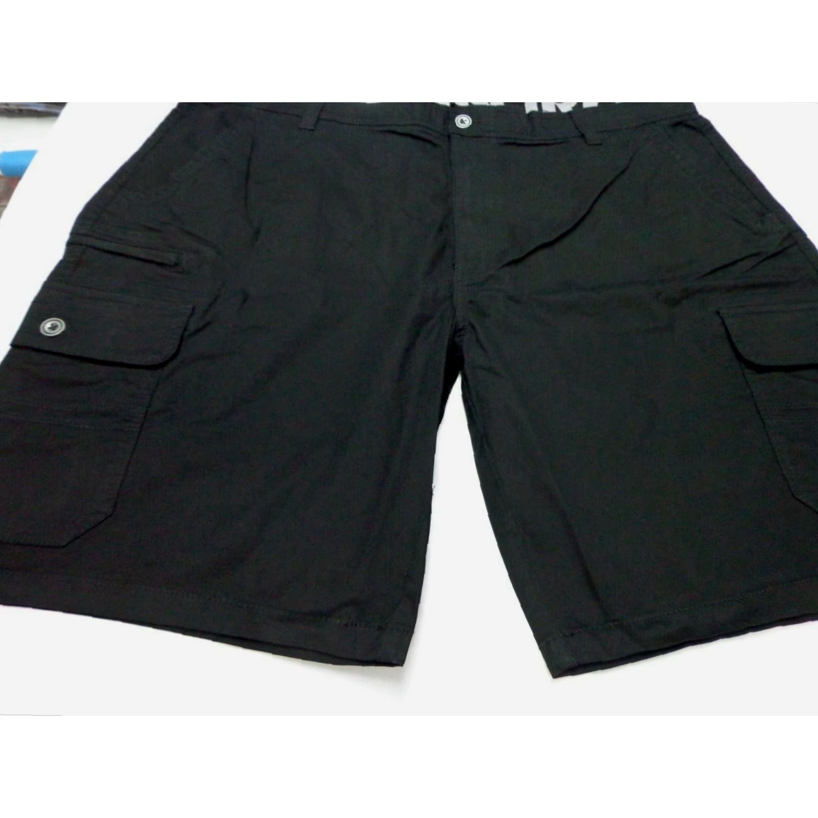 CO Iron Co Cargo Shorts Regular Fit Cotton Blend Black Soot Size 44 Mens Stretch Casual Workwear, Travel, Machine Washable Size US 44 / EU 60 - 2 Thumbnail